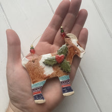 Load image into Gallery viewer, Festive Goat in Leg Warmers - Made to order
