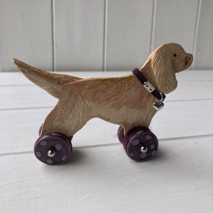 Golden Cocker "Woof on Wheels"