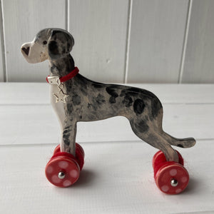 Great Dane "Woof on Wheels"