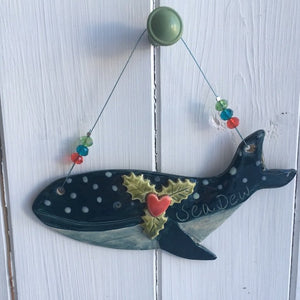Ceramic Whale Decoration - Made to order