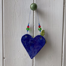 Load image into Gallery viewer, Blue Whippet Heart Ceramic Decoration

