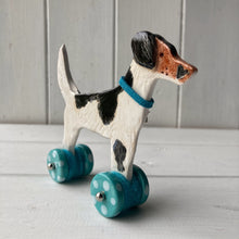 Load image into Gallery viewer, Tall Jack Russell &quot;Woof on Wheels&quot;

