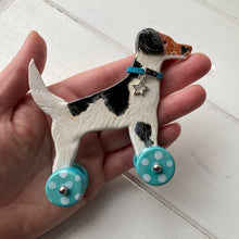 Load image into Gallery viewer, Tall Jack Russell &quot;Woof on Wheels&quot;
