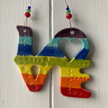 Load image into Gallery viewer, Rainbow LOVE sign
