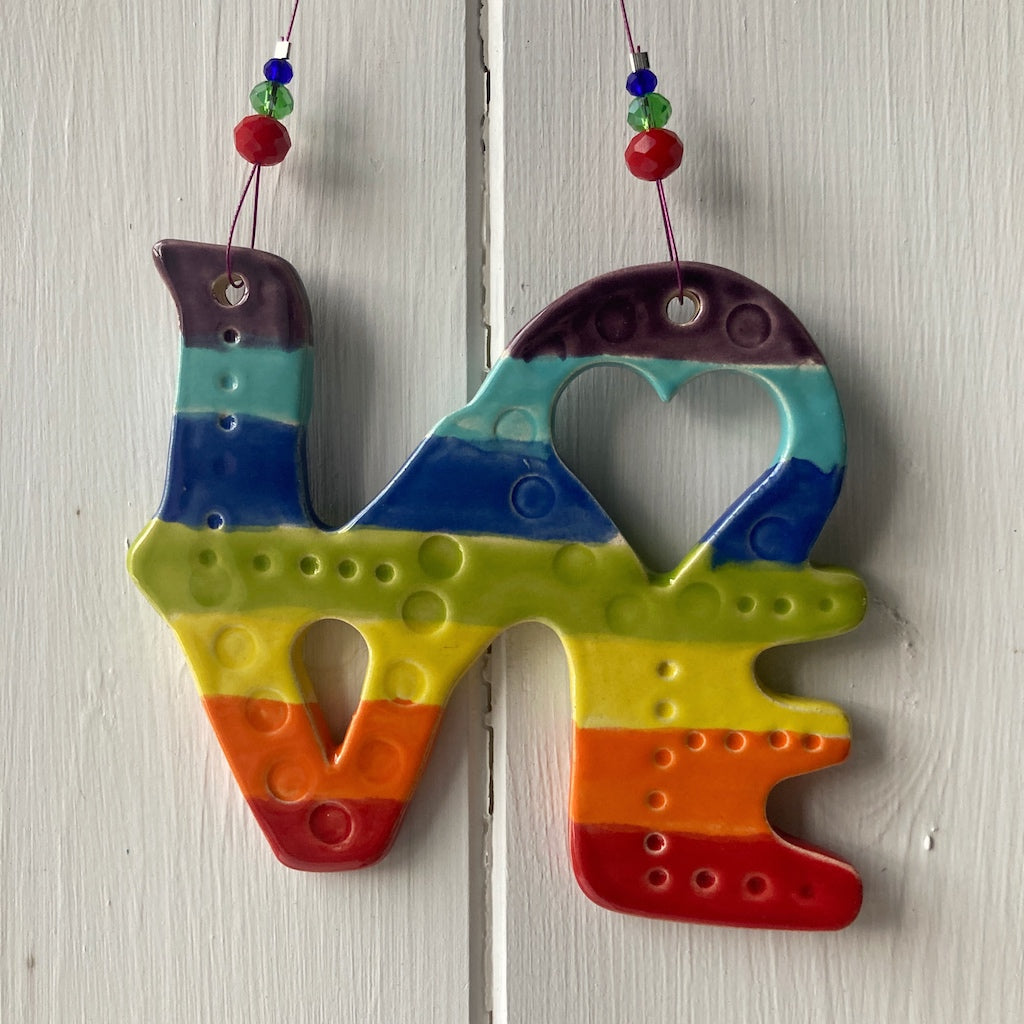 Rainbow LOVE sign
