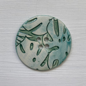 Tropical Embossed Palm 4.5cm Buttons