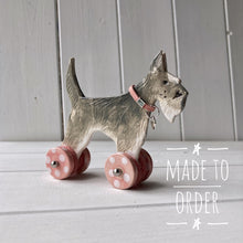Load image into Gallery viewer, Grey Schnauzer &quot;Woofs on Wheels&quot;
