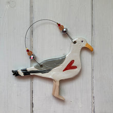 Load image into Gallery viewer, a seagull shaped glazed ceramic decoration
