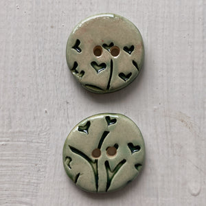Small Love Tree embossed 22mm button sets