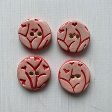 Load image into Gallery viewer, Small Love Tree embossed 22mm button sets
