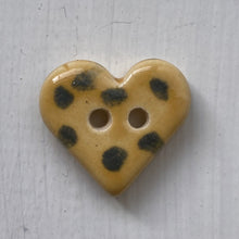 Load image into Gallery viewer, Single Small Spotty Heart Buttons 22mm
