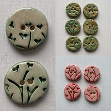 Load image into Gallery viewer, Small Love Tree embossed 22mm button sets

