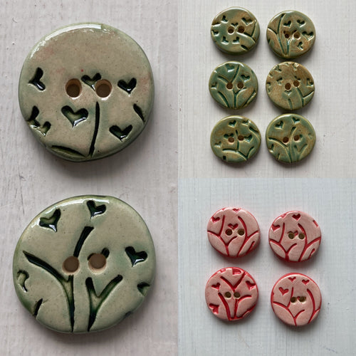 Ceramic Button Round Buttons Handmade Button Porcelain Buttons Buttons for  Crafts Butterfly Button Mothers Day Gift 