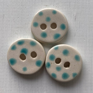 Single Small Spotty Dotty Round Buttons 22mm