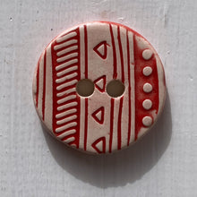Load image into Gallery viewer, Red Fairisle Buttons -Made to order
