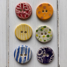Load image into Gallery viewer, Standard Ceramic Button Rainbow Mix
