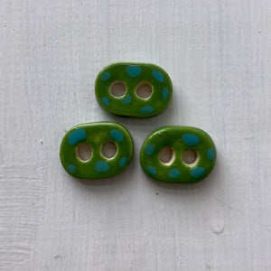 Single Tiny Oval Ceramic Buttons 19mm