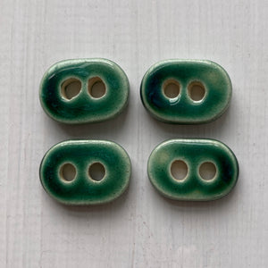 Single Tiny Oval Ceramic Buttons 19mm