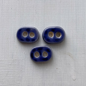 Single Tiny Oval Ceramic Buttons 19mm