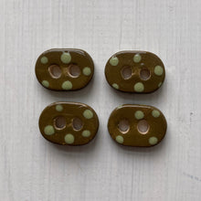 Load image into Gallery viewer, Single Tiny Oval Ceramic Buttons 19mm
