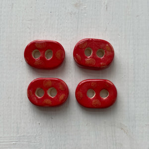 Single Tiny Oval Ceramic Buttons 19mm