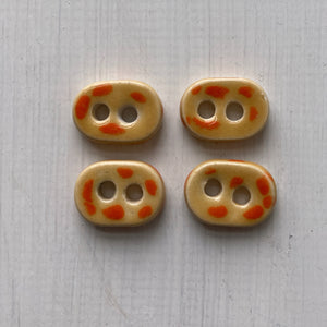 Single Tiny Oval Ceramic Buttons 19mm