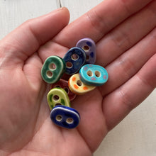 Load image into Gallery viewer, Single Tiny Oval Ceramic Buttons 19mm
