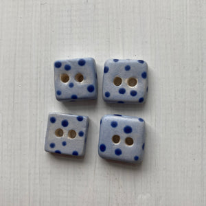 Single Tiny Square Buttons 13mm