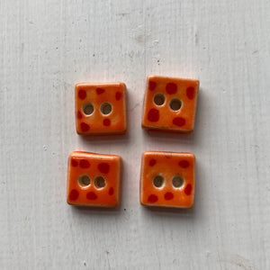 Single Tiny Square Buttons 13mm