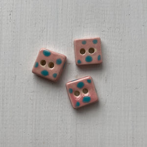 Single Tiny Square Buttons 13mm