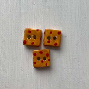 Single Tiny Square Buttons 13mm