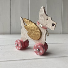 Load image into Gallery viewer, Winged Westie &quot;Woof on Wheels&quot;
