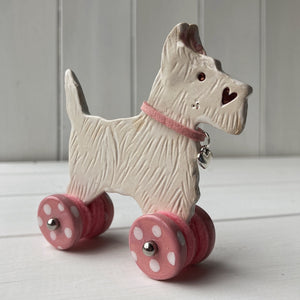 Westie "Woof on Wheels"